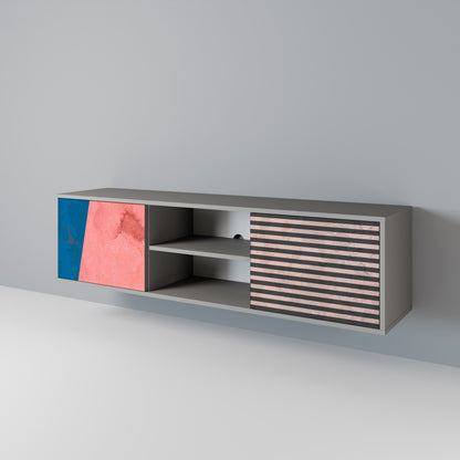 GLAMOROUS STRIPE Mueble de TV de 2 Puertas