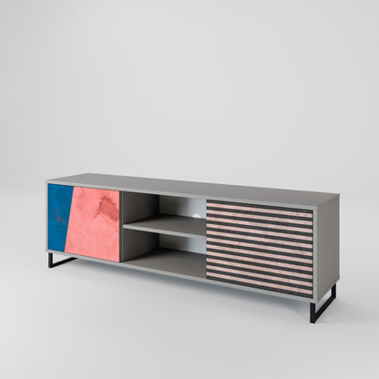 GLAMOROUS STRIPE Mueble de TV de 2 Puertas