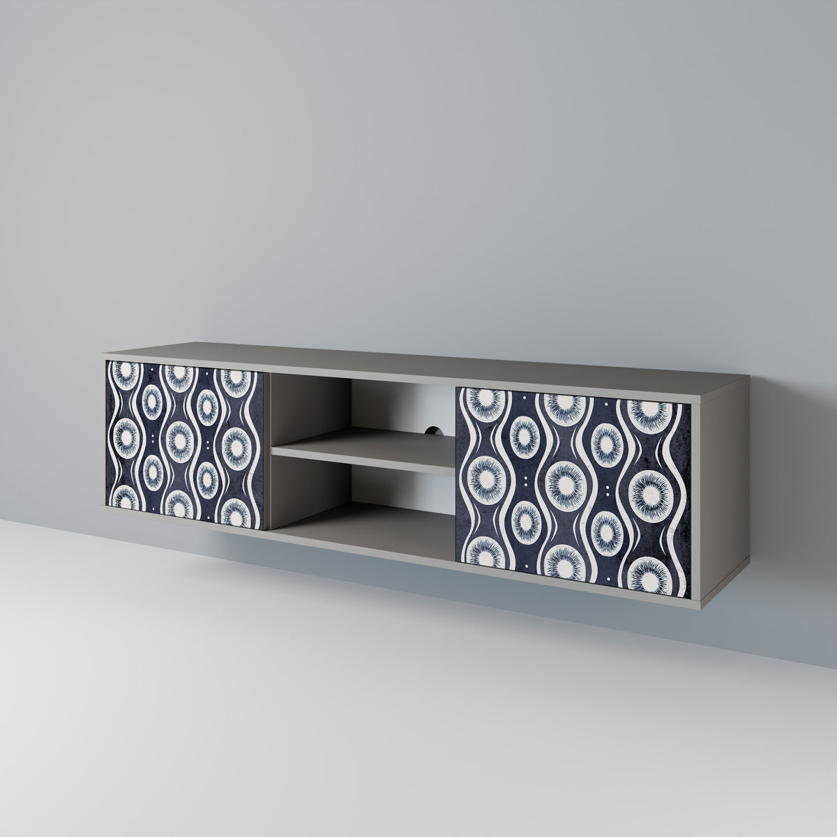 GRAPHITE EYES Mueble de TV de 2 Puertas