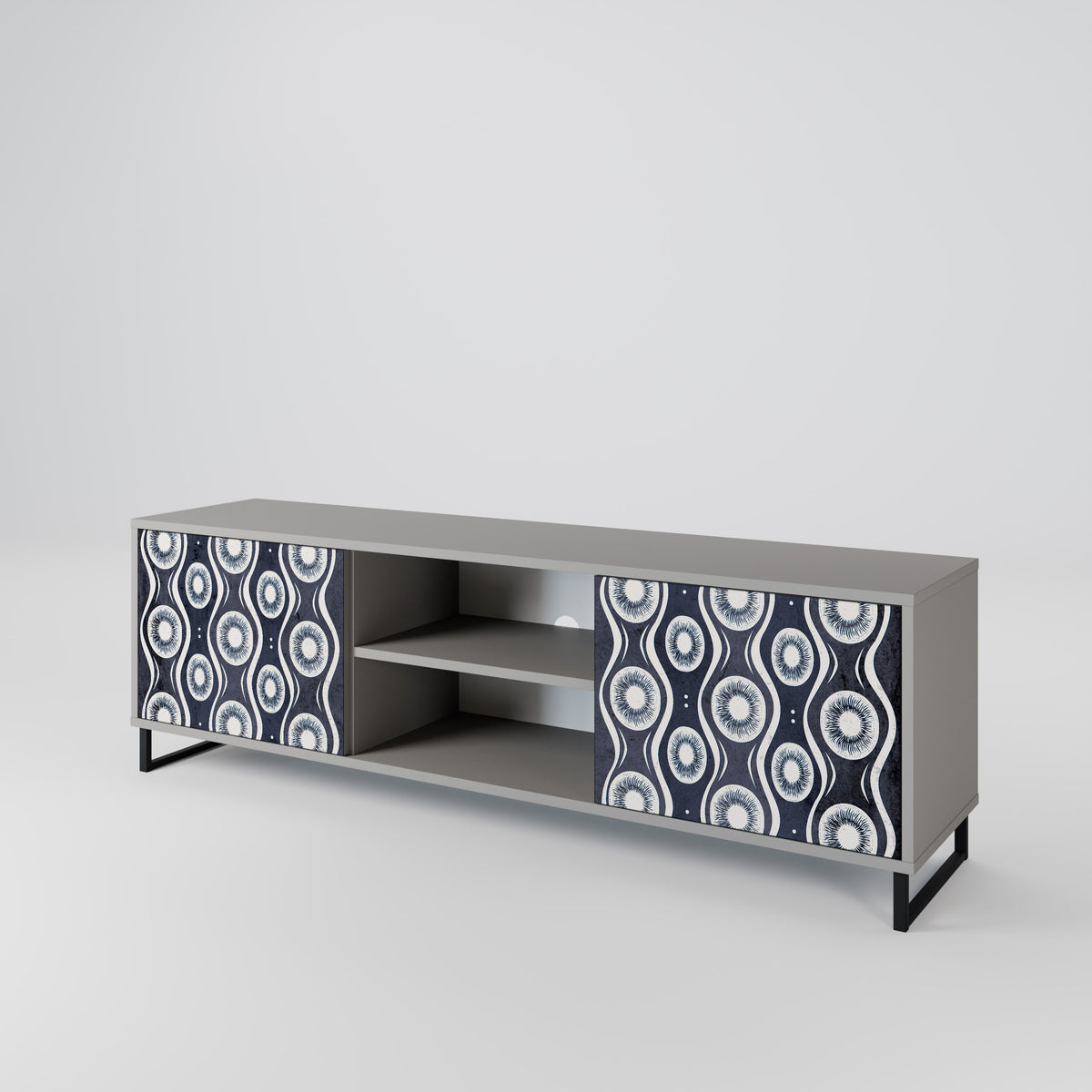 GRAPHITE EYES Mueble de TV de 2 Puertas
