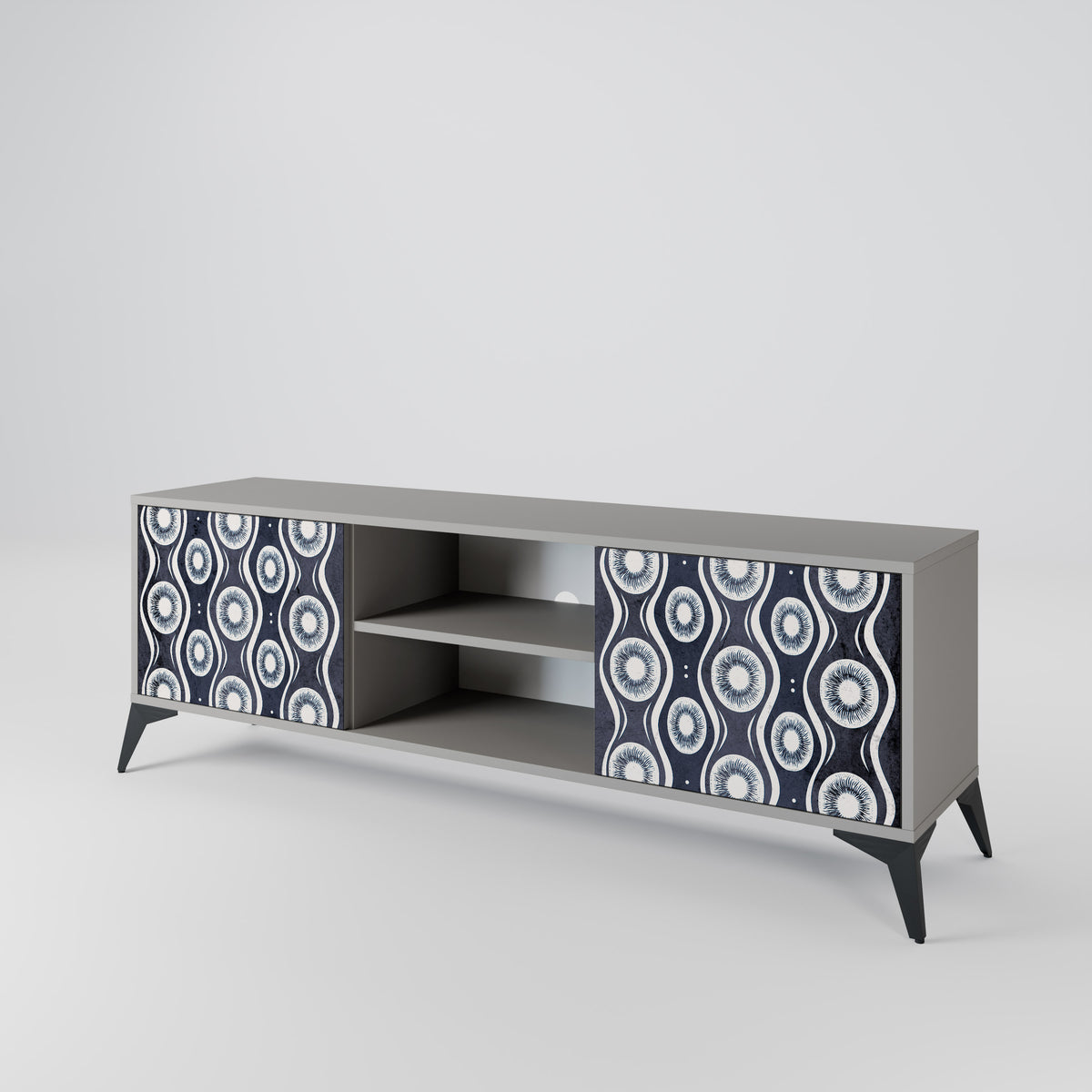 GRAPHITE EYES Mueble de TV de 2 Puertas