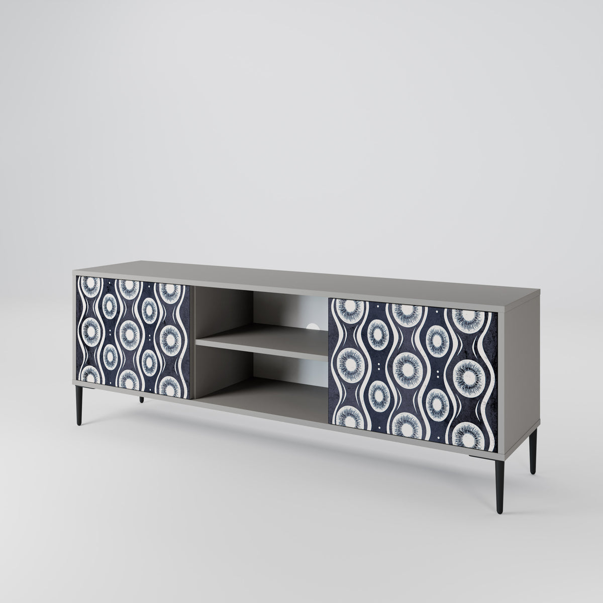 GRAPHITE EYES Mueble de TV de 2 Puertas