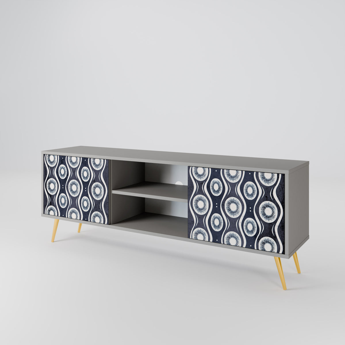 GRAPHITE EYES Mueble de TV de 2 Puertas