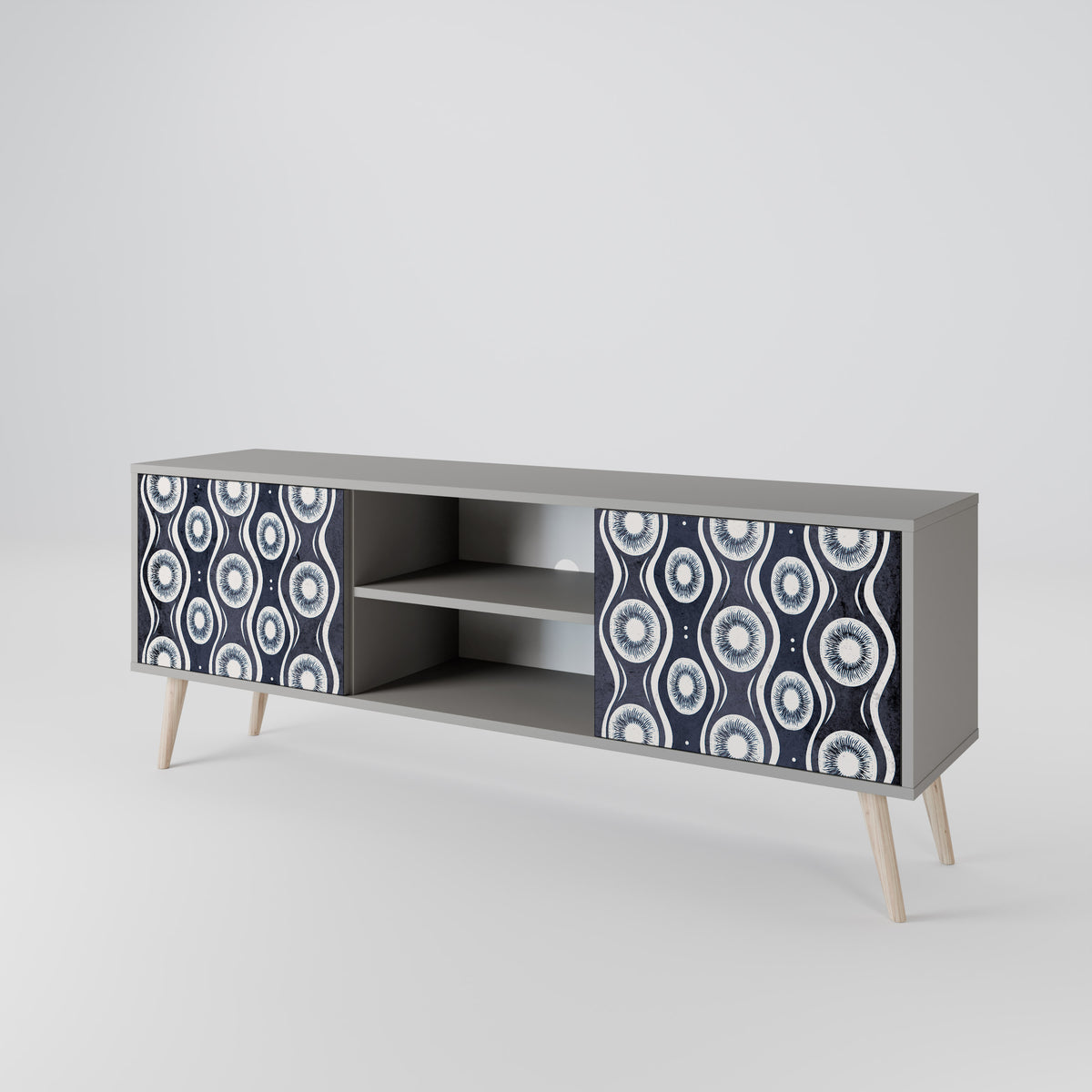 GRAPHITE EYES Mueble de TV de 2 Puertas