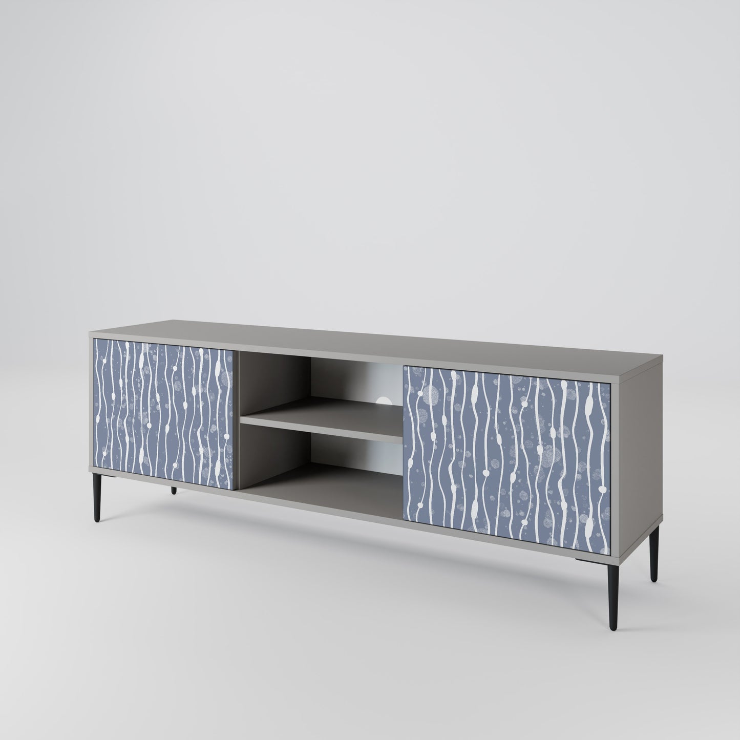 GRAPHITE RAIN Mueble de TV de 2 Puertas
