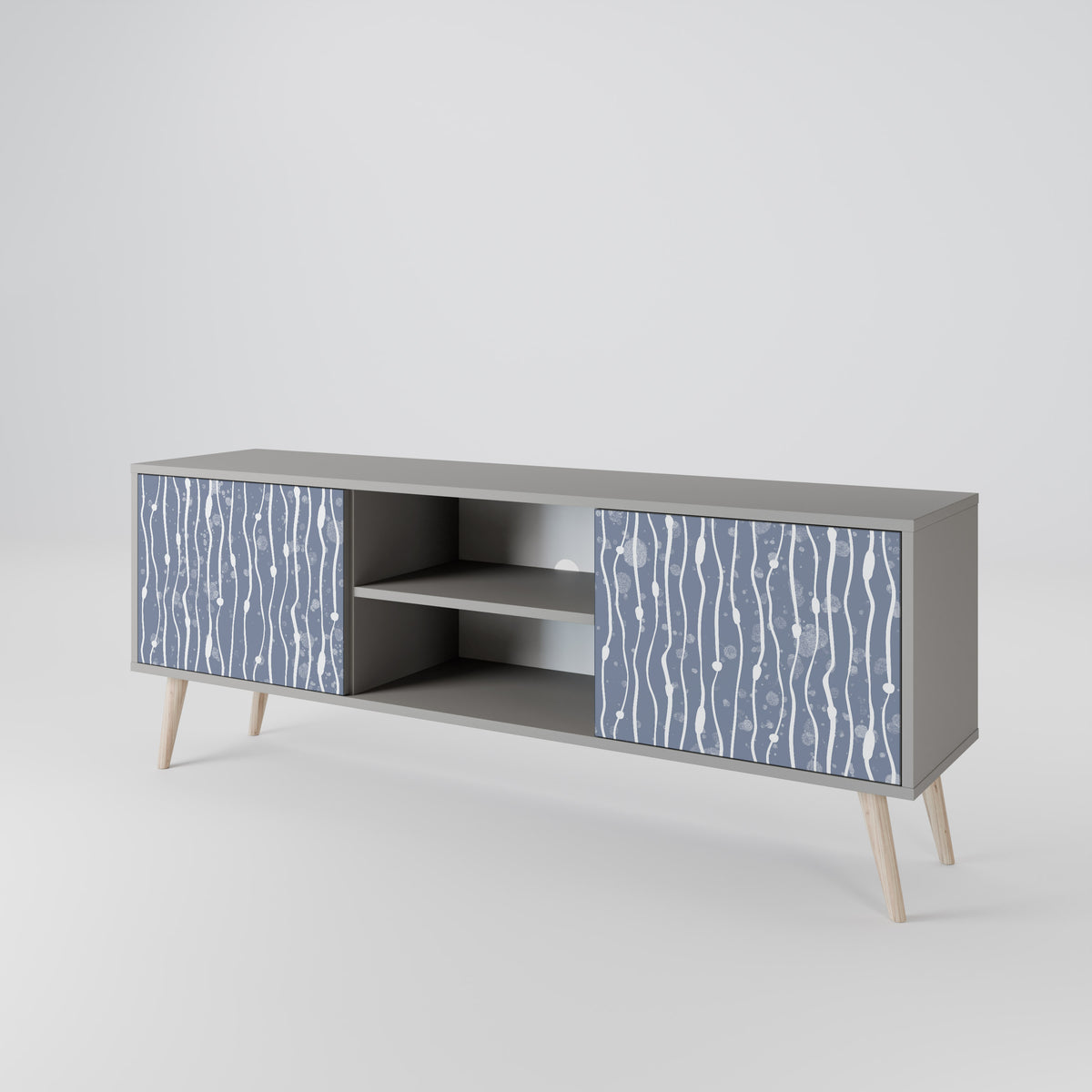 GRAPHITE RAIN Mueble de TV de 2 Puertas