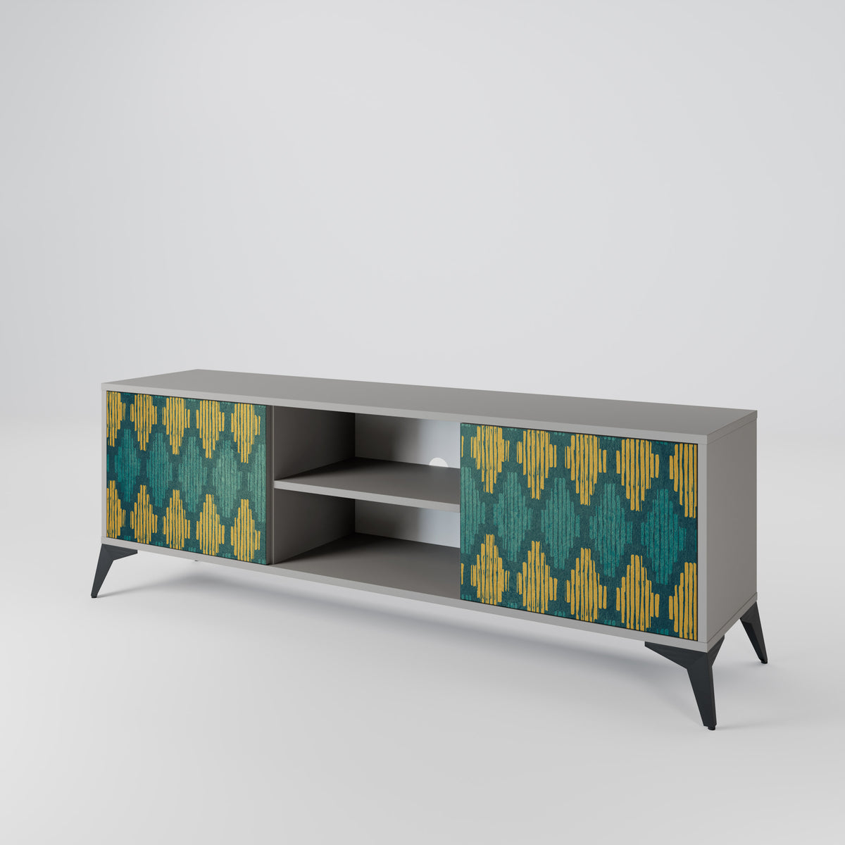 POLYGONS Mueble de TV de 2 Puertas