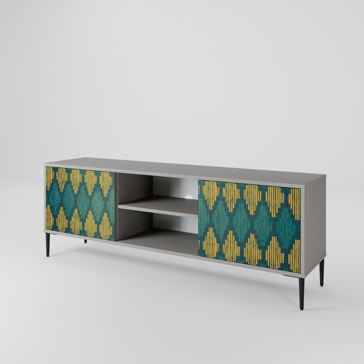 POLYGONS Mueble de TV de 2 Puertas
