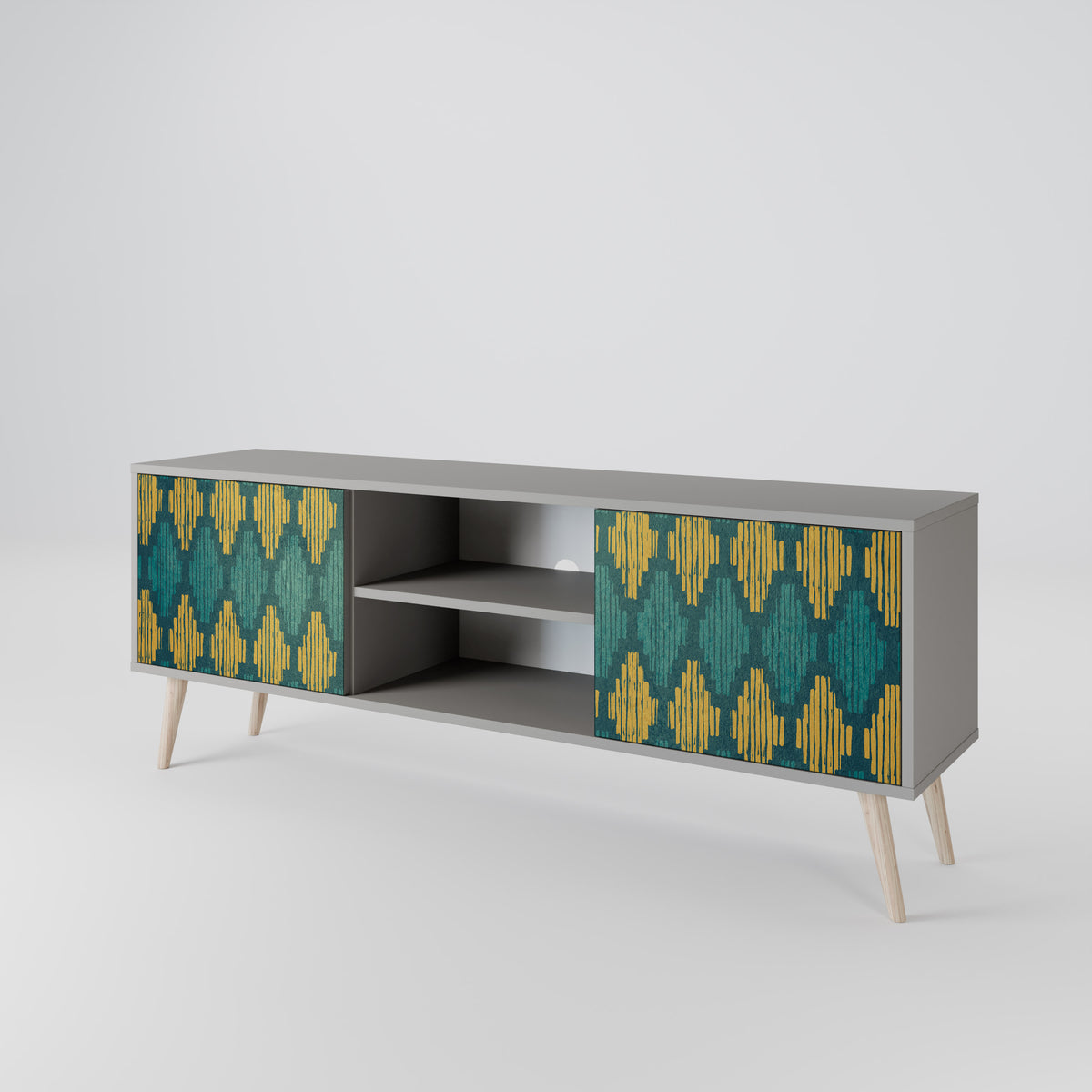 POLYGONS Mueble de TV de 2 Puertas
