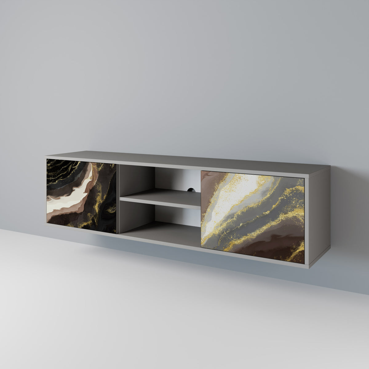 GOLD DUST Mueble de TV de 2 Puertas