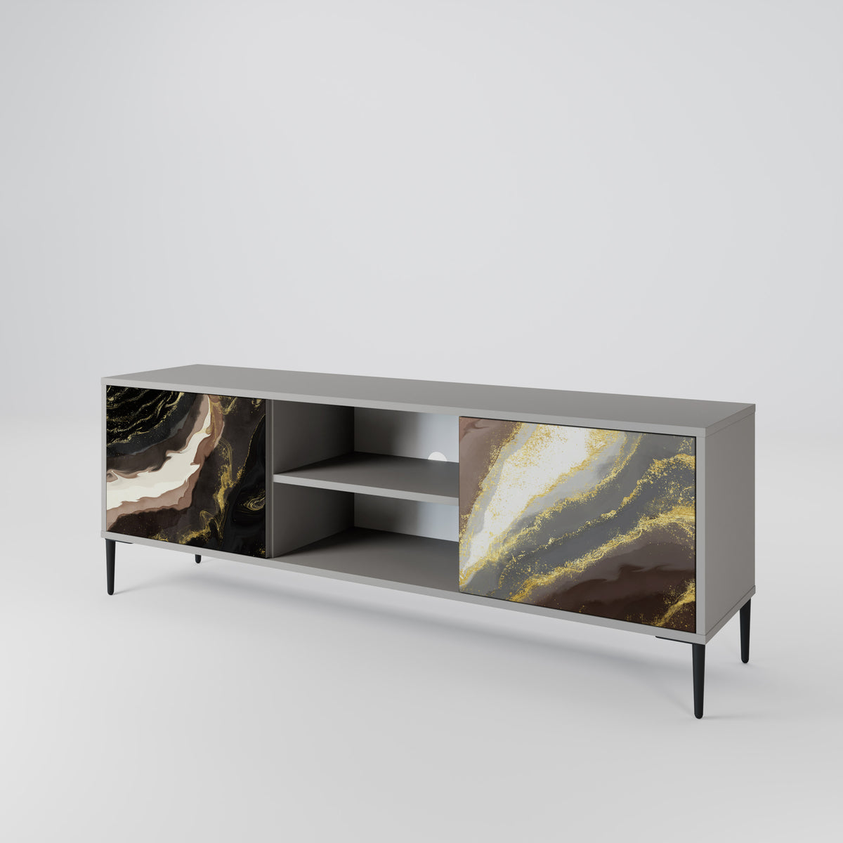 GOLD DUST Mueble de TV de 2 Puertas