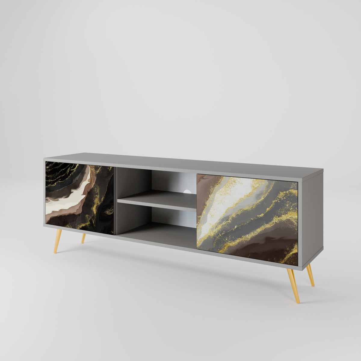 GOLD DUST Mueble de TV de 2 Puertas