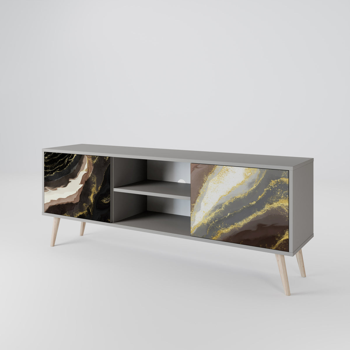 GOLD DUST Mueble de TV de 2 Puertas