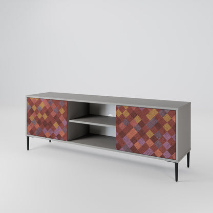 PAINTED SQUARES Mueble de TV de 2 Puertas