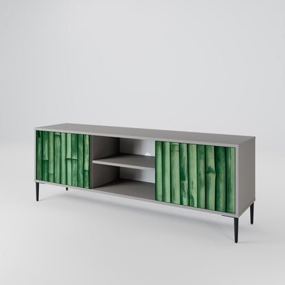 NATURAL GREEN Mueble de TV de 2 Puertas