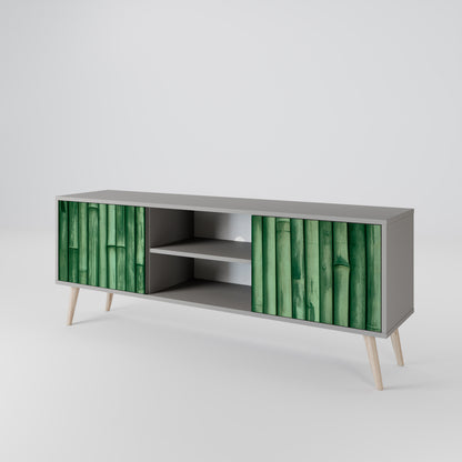 NATURAL GREEN Mueble de TV de 2 Puertas