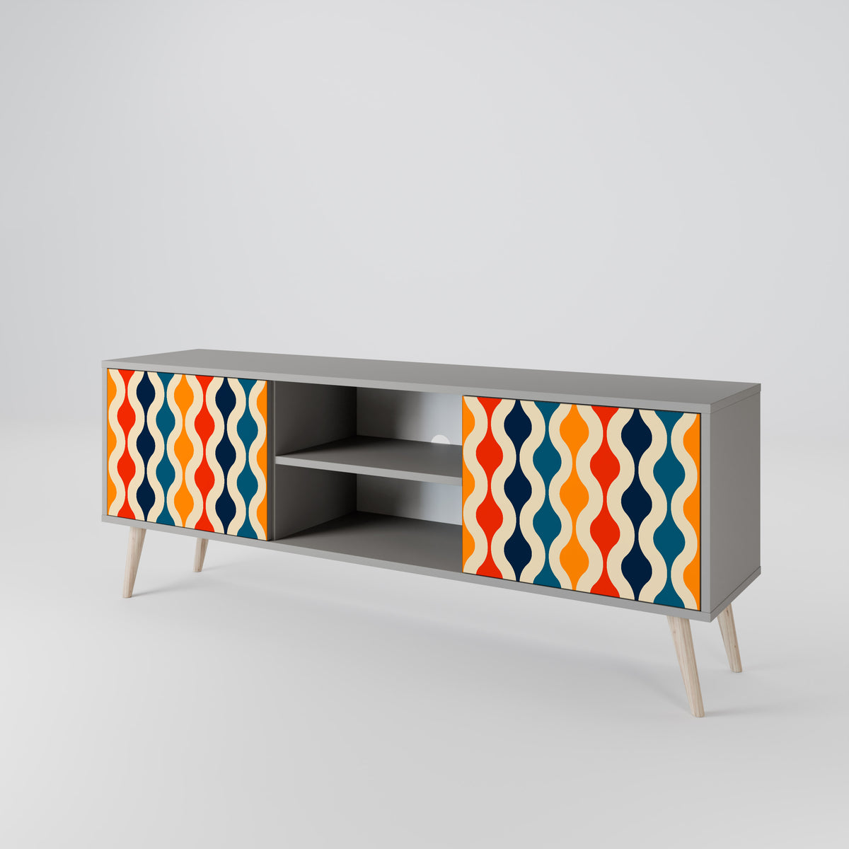 COLORFUL NOSTALGIA Mueble de TV de 2 Puertas
