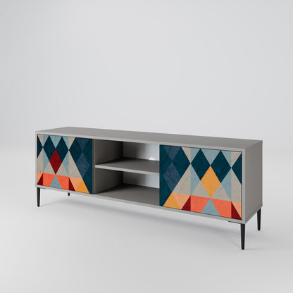CRACKED ILLUSION Mueble de TV de 2 Puertas
