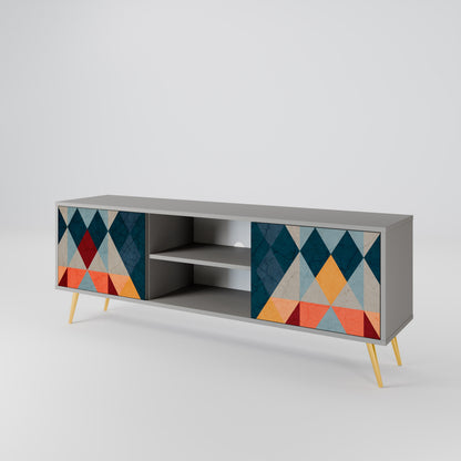 CRACKED ILLUSION Mueble de TV de 2 Puertas