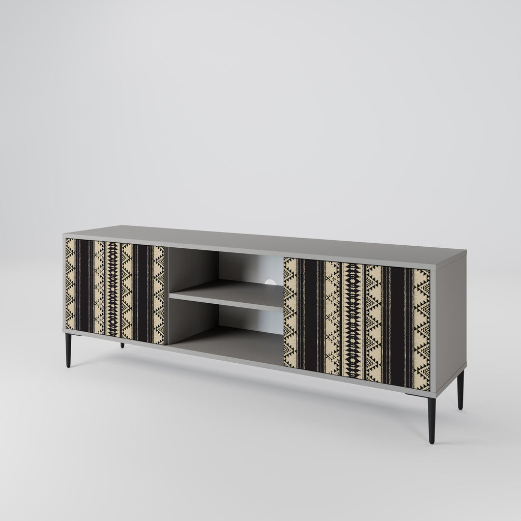AZTEC 2-Door TV Stand in Grey Finish