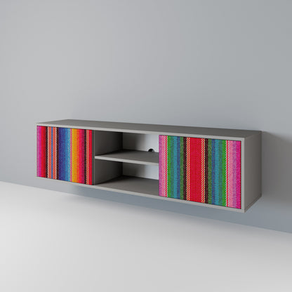 ETHNIC MEXICAN Mueble de TV de 2 Puertas