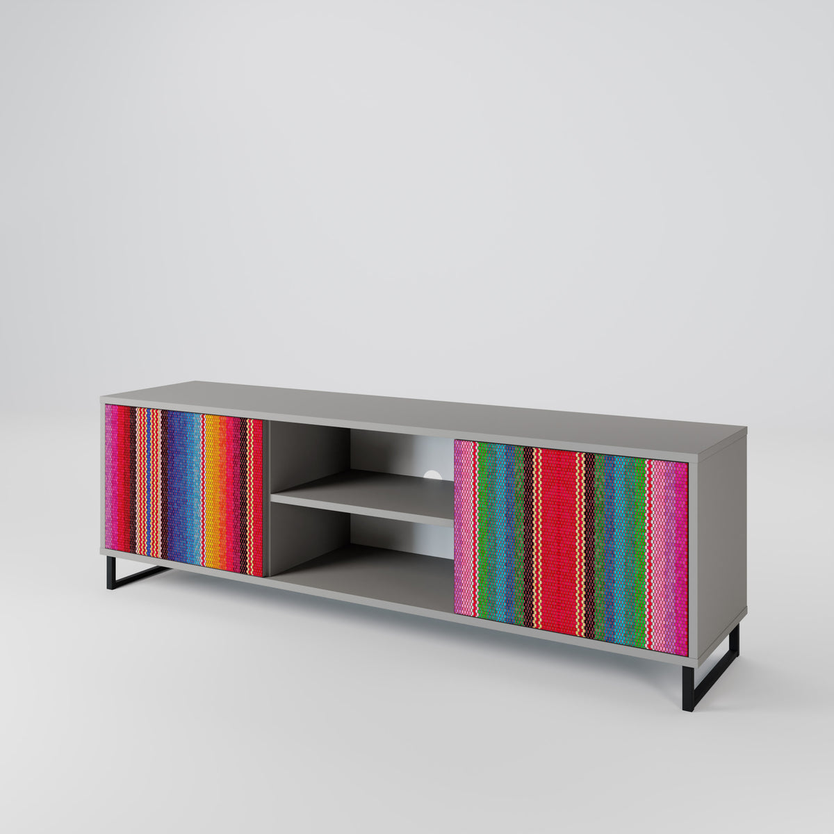 ETHNIC MEXICAN Mueble de TV de 2 Puertas
