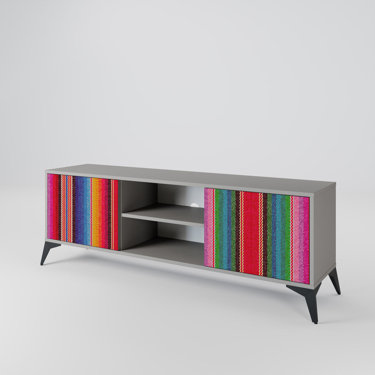 ETHNIC MEXICAN Mueble de TV de 2 Puertas