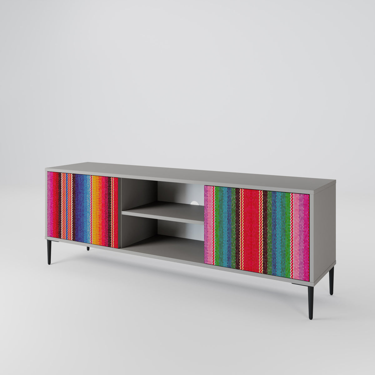 ETHNIC MEXICAN Mueble de TV de 2 Puertas