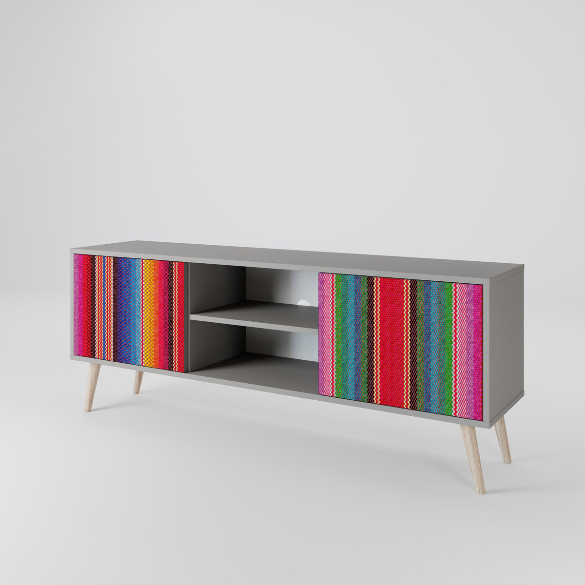 ETHNIC MEXICAN Mueble de TV de 2 Puertas
