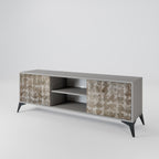 SLIGHTLY BLURRED Mueble de TV de 2 Puertas en Acabado Gris