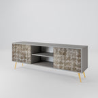 SLIGHTLY BLURRED Mueble de TV de 2 Puertas en Acabado Gris