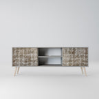 SLIGHTLY BLURRED Mueble de TV de 2 Puertas en Acabado Gris