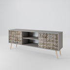 SLIGHTLY BLURRED Mueble de TV de 2 Puertas en Acabado Gris