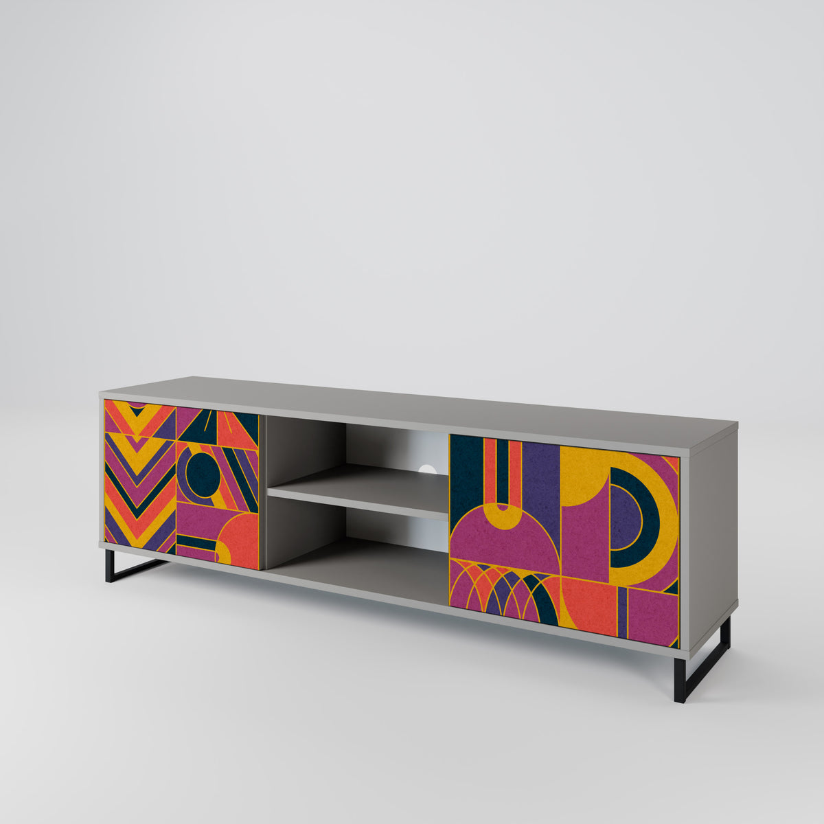 ELECTRIC PATTERNS Mueble de TV de 2 Puertas
