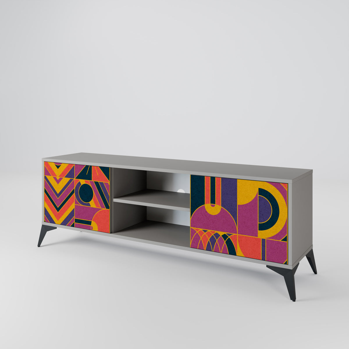 ELECTRIC PATTERNS Mueble de TV de 2 Puertas