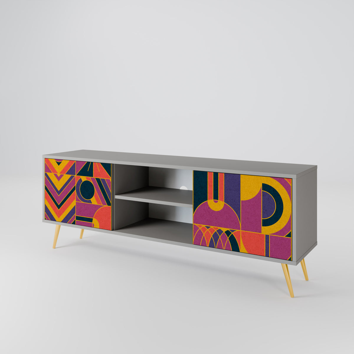 ELECTRIC PATTERNS Mueble de TV de 2 Puertas