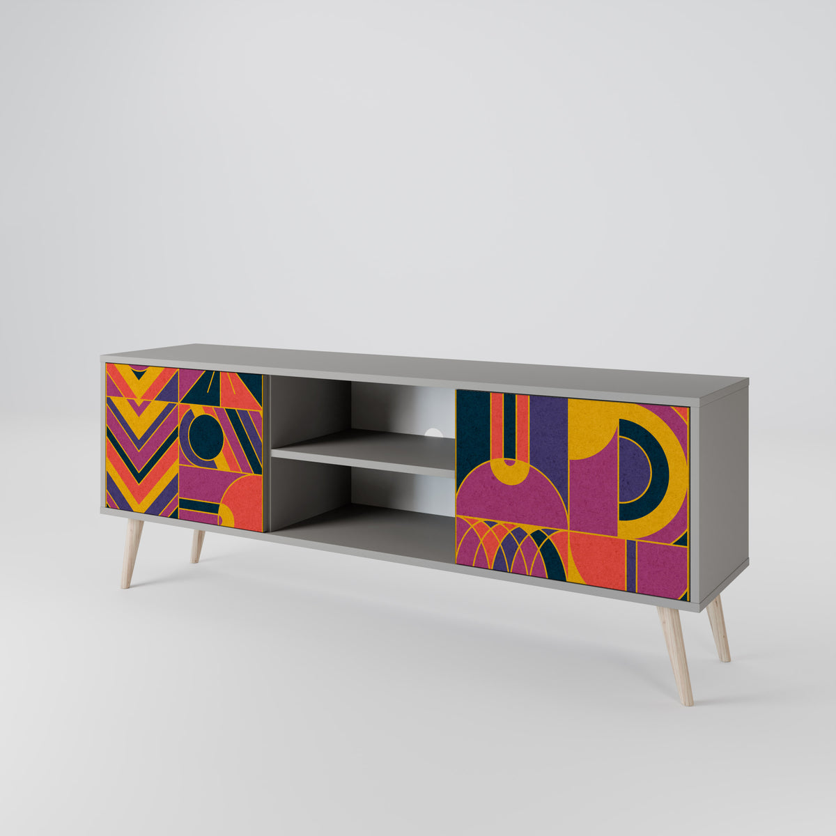 ELECTRIC PATTERNS Mueble de TV de 2 Puertas