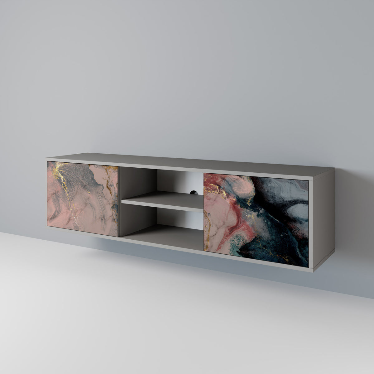 GILDED SWIRLS Mueble de TV de 2 Puertas