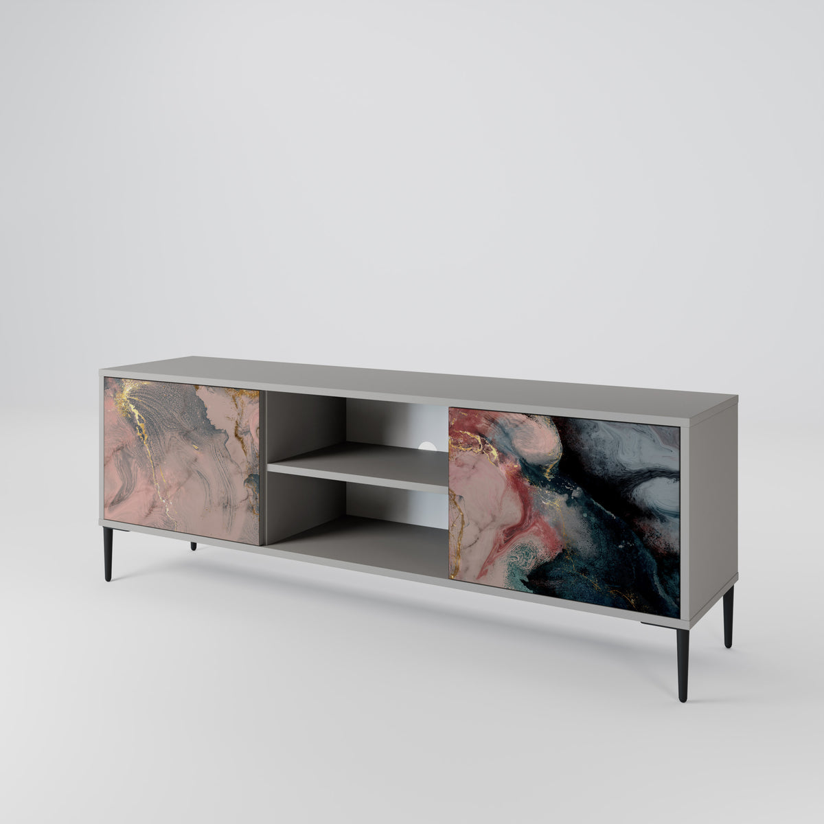 GILDED SWIRLS Mueble de TV de 2 Puertas