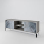 MUTED ARC 2-Door TV Stand in Grey Finish