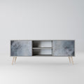 MUTED ARC 2-Door TV Stand in Grey Finish