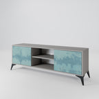 SKY WASH 2-Door TV Stand in Grey Finish
