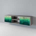 NORTHERN LIGHTS 2-Door TV Stand in Grey Finish