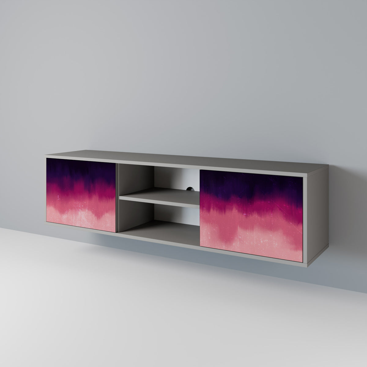 AURORA BOREALIS Mueble de TV de 2 Puertas