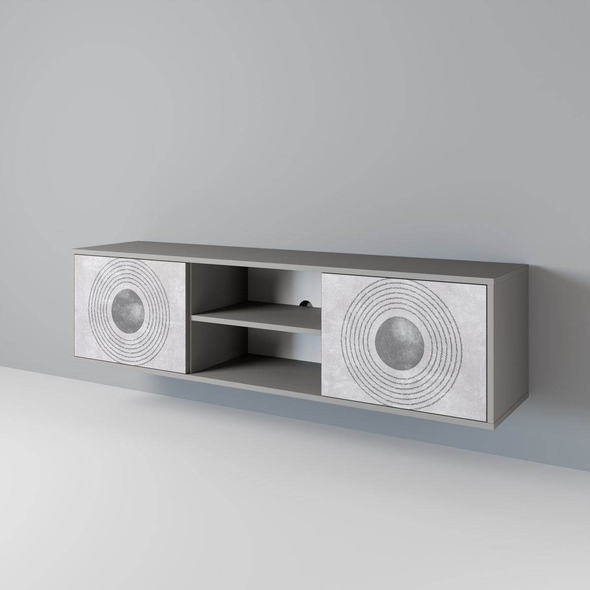 SOLID CIRCLES Mueble de TV de 2 Puertas
