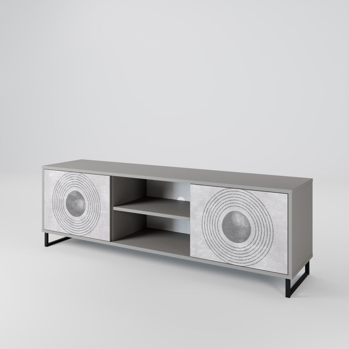 SOLID CIRCLES Mueble de TV de 2 Puertas