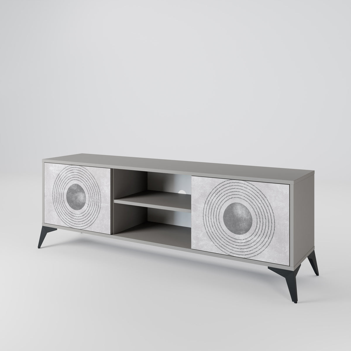SOLID CIRCLES Mueble de TV de 2 Puertas