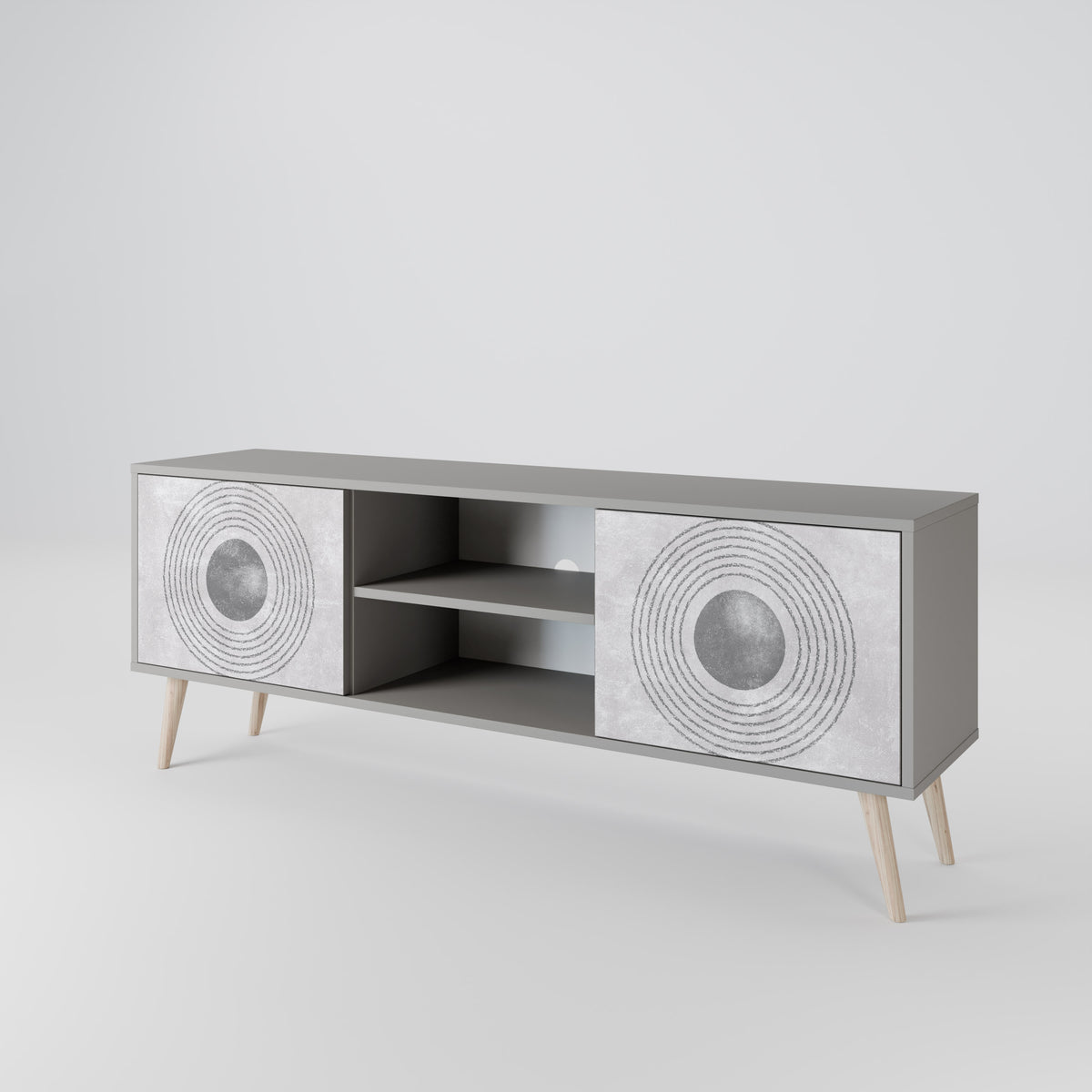 SOLID CIRCLES Mueble de TV de 2 Puertas