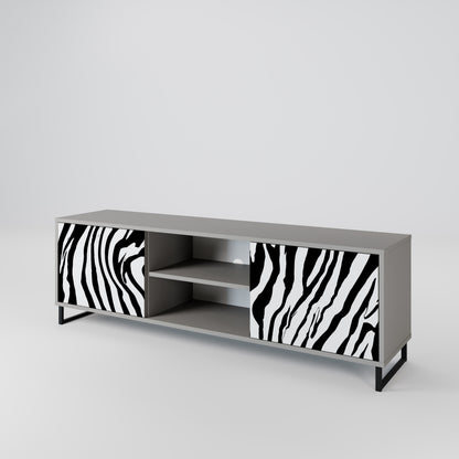SPLENDID ZEBRA Mueble de TV de 2 Puertas