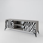 SPLENDID ZEBRA 2-Door TV Stand in Grey Finish